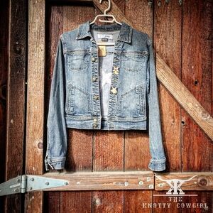 Upcycled Star Patch Jean Jacket